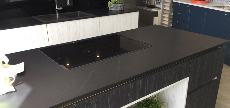 ARD Peterhead displaying Evolve worktops in Lightning Obsidian. 